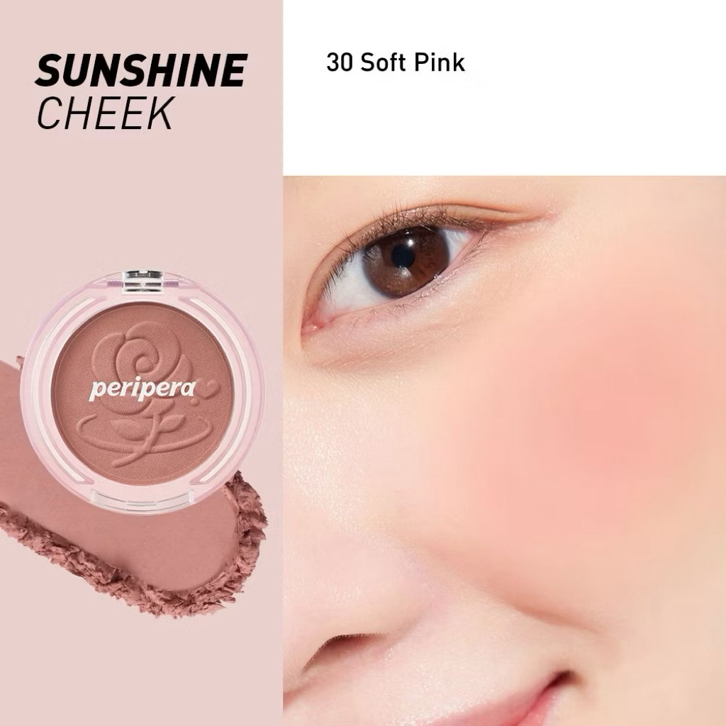 PHẤN MÁ HỒNG PERIPERA PURE BLUSHED SUNSHINE CHEEK TRANG ĐIỂM MAKEUP PERIPERA