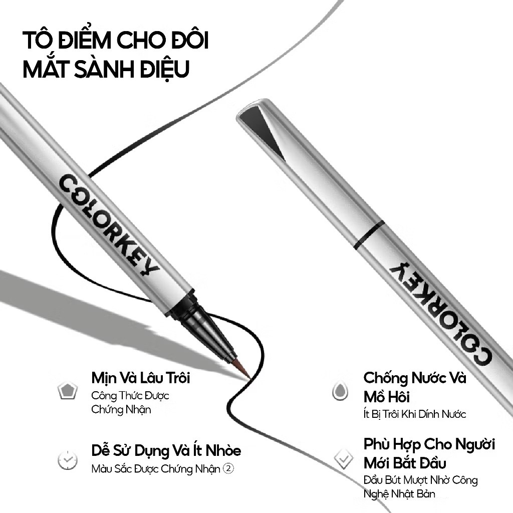 [COLORKEY] Bút Kẻ Mắt Nước Colorkey Trang Điểm Chống Nước Lâu Trôi