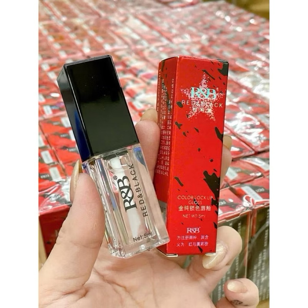 Son bóng Red&Black không màu trong suốt giúp dưỡng ẩm căng bóng môi chiết xuất tự nhiên