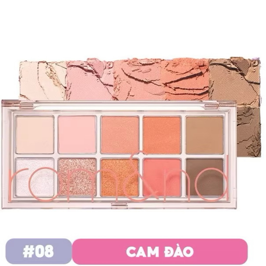 Bảng Phấn Mắt Romand 10 Ô Lấp Lánh Better Than Eye Palette, Bảng Phấn Mắt 10 Màu Romand Better Than Eye Palette