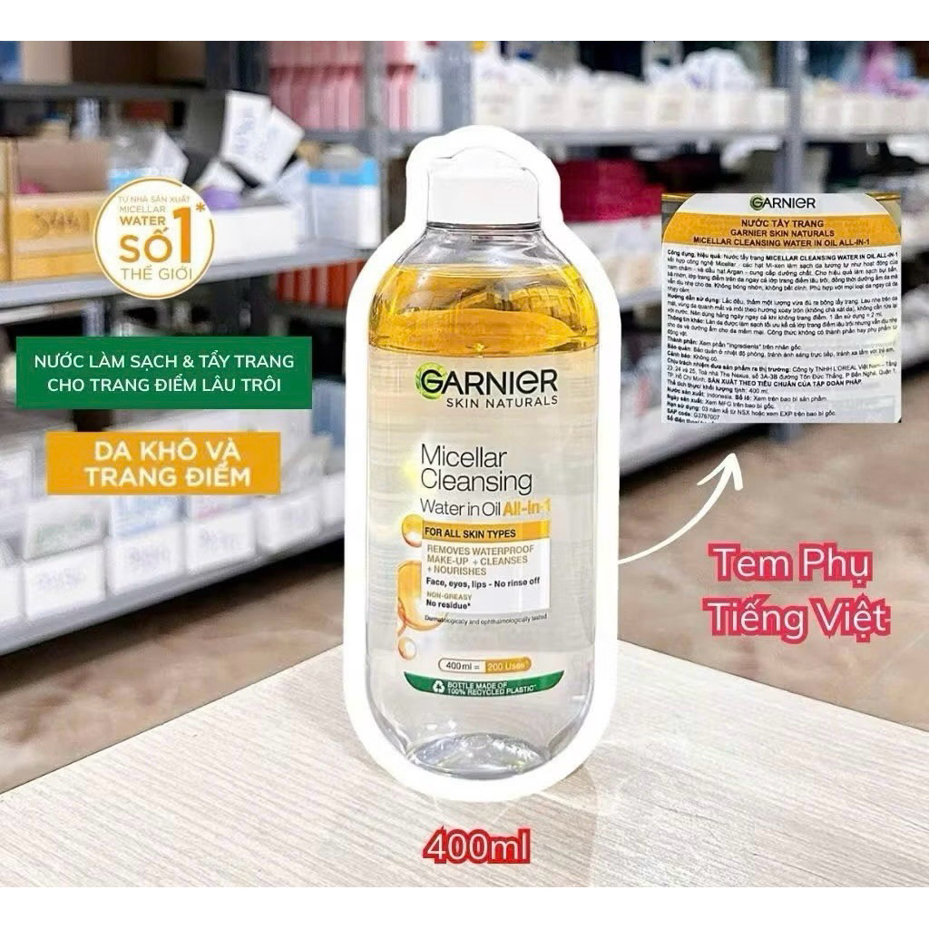 [FREE SHIP] Nước Tẩy Trang Garnier Pháp Chính Hãng