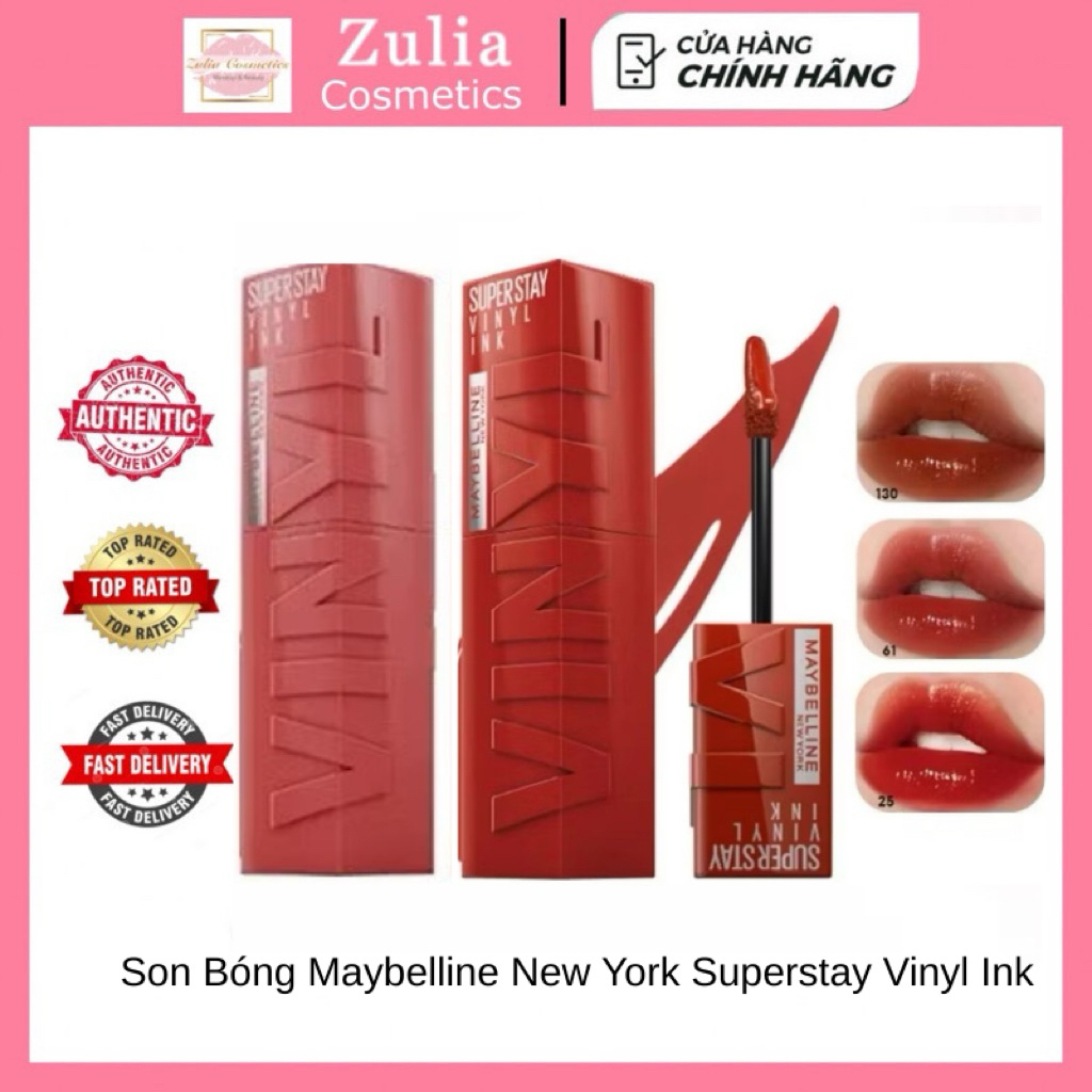[MAYBELLINE] Son Bóng Maybelline New York Superstay Vinyl Ink 4.2ml Bền Màu Nhẹ Môi