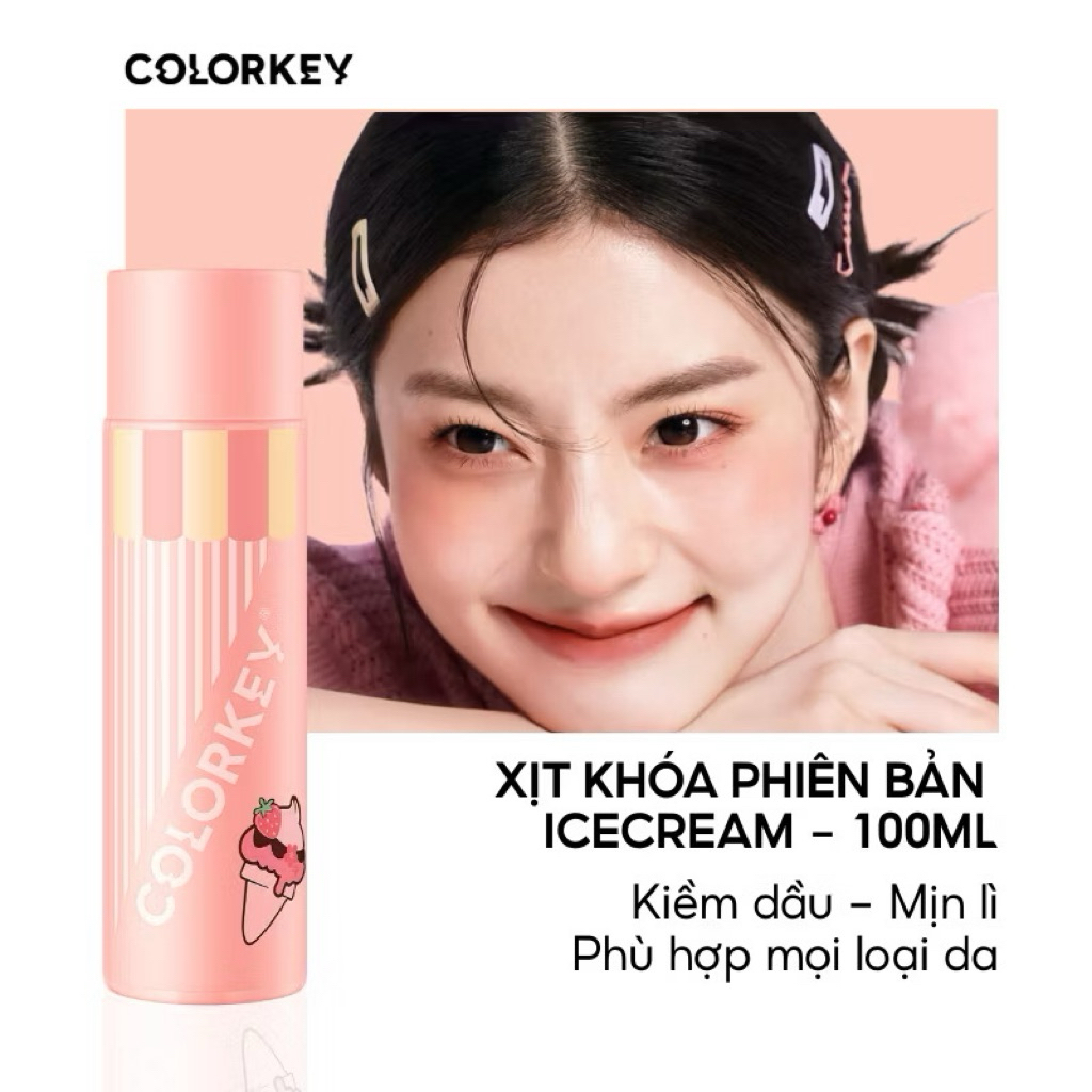 [NHẬP KHẨU] Xịt Khóa Nền COLORKEY Tia Sương Mềm Mại Giúp Khóa Chặt Lớp Trang Điểm Phù Hợp Mọi Loại Da 100ml