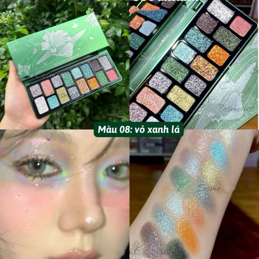 [QianYan] Bảng Phấn Mắt QianYan Cheeryep 16 Ô, Tone Màu Đa Dạng, Nhũ Lì, 13g (NHẬP KHẨU CHÍNH HÃNG)