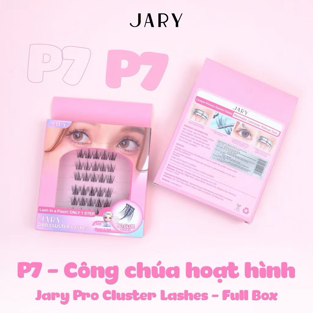 [JARY] Lông mi cụm JARY có Sẵn Keo phong cách vuốt mèo tự nhiên dễ gắn tái sử dụng nhiều lần