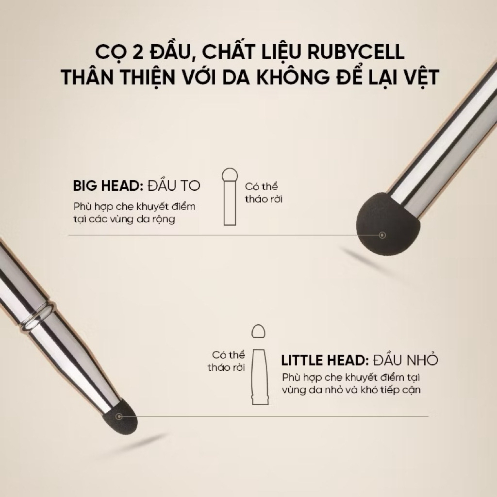 [AMORTALS] Bộ Cọ Mút Che Khuyết Điểm Amortals, 4 Đầu Chuyên Dụng, Che Phủ Tố, Không Bám Kem, Dễ Dùng Cho Người Mới