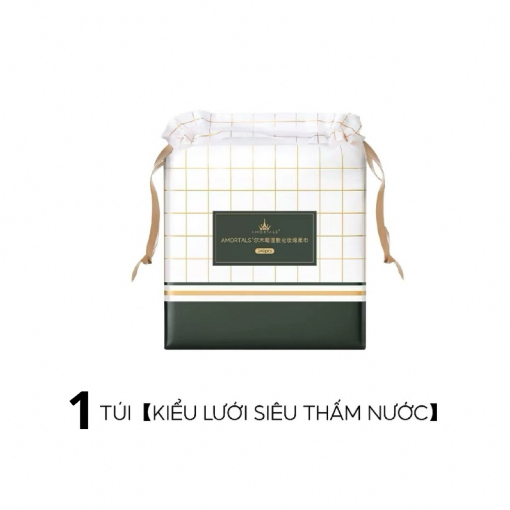 [AMORTALS] Bông Tẩy Trang Amortals Dày Mịn Đàn Hồi Tốt An Toàn Cao Cấp Túi 240 Miếng