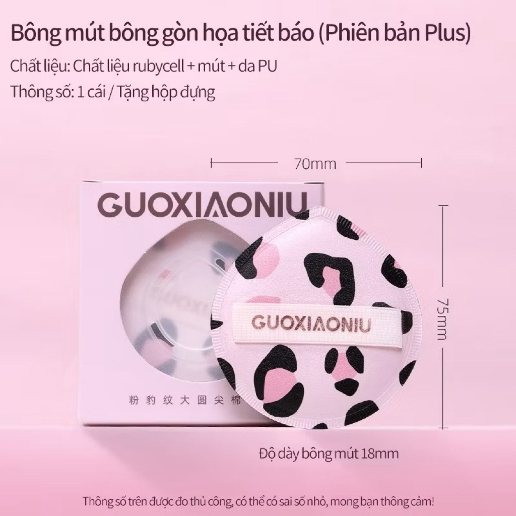 [GUOXIAONIU] Miếng Trang Điểm Đầu Nhọn GUOXIAONIU Caro Tán Kem Nền, mềm mại, không thấm nước