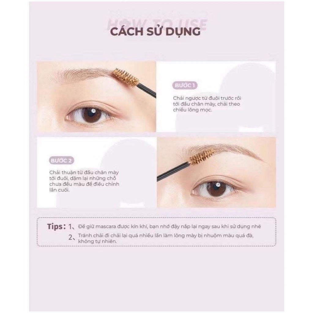 [JUDYDOLL] Mascara chuốt lông mày Judy Doll chống thấm nước, bền màu tự nhiên