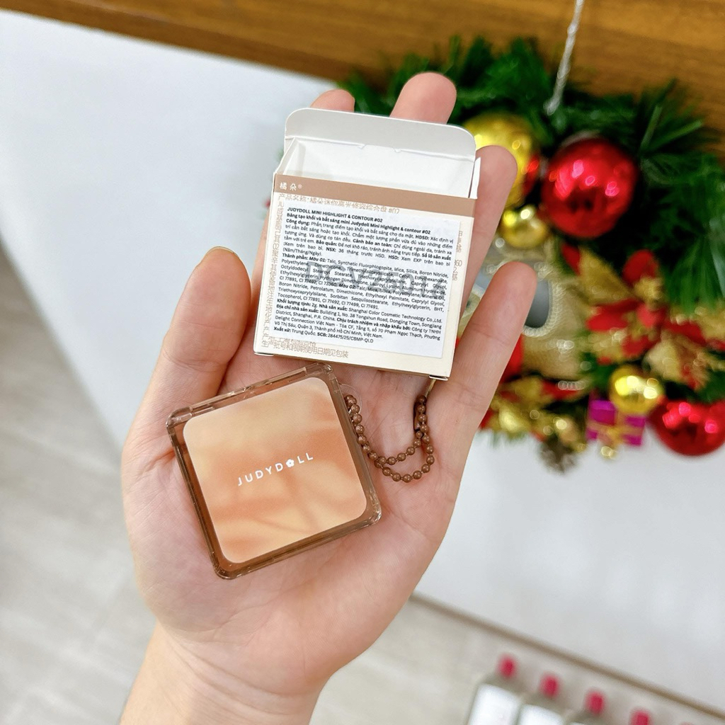 [JUDYDOLL] (Minisize) Bảng Phấn Tạo Khối JUDYDOLL Kèm Bắt Sáng 2 Ô Phiên Bản Mini, 2g (Nhập Khẩu Chính Hãng)