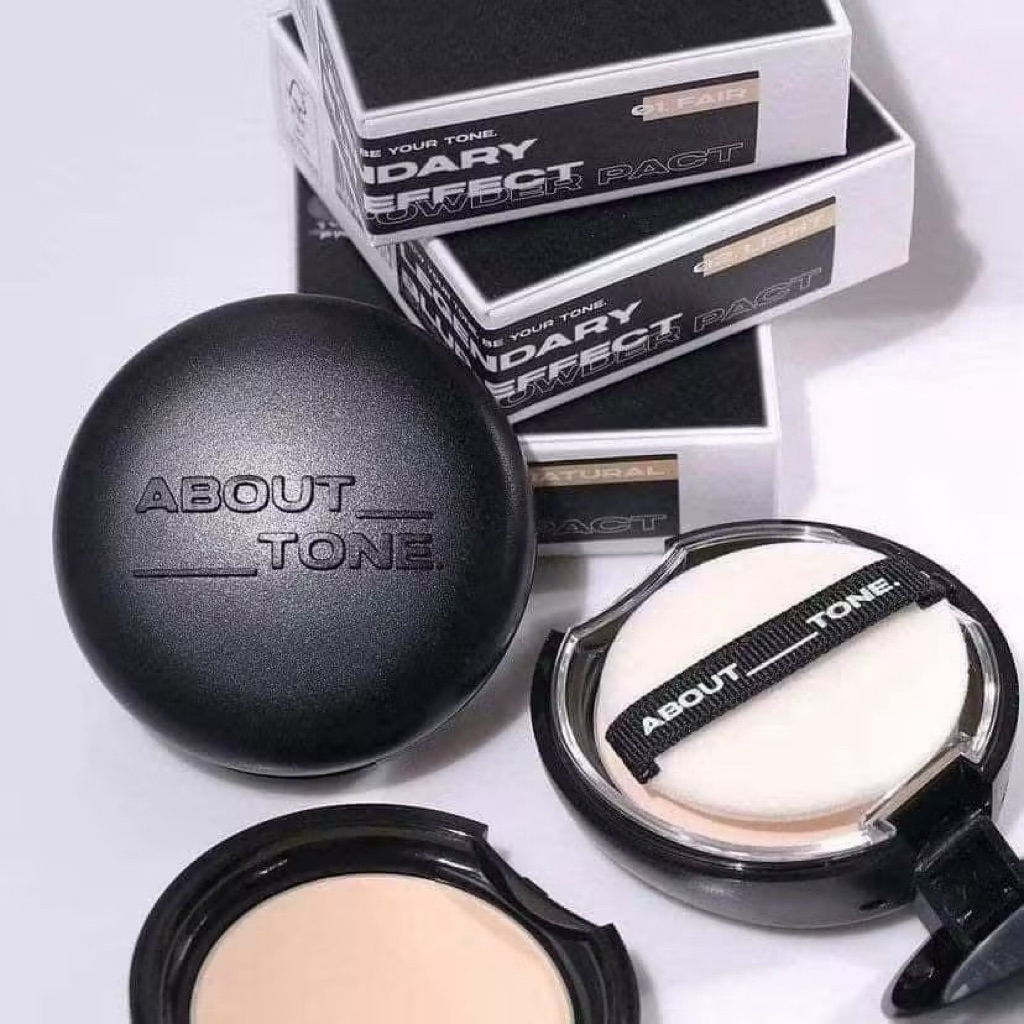 [ABOUT TONE] Phấn Phủ About Tone Dạng Nén Dòng Blur Powder Pact, Sebum Cut 9g (Nhập Khẩu Công Ty)