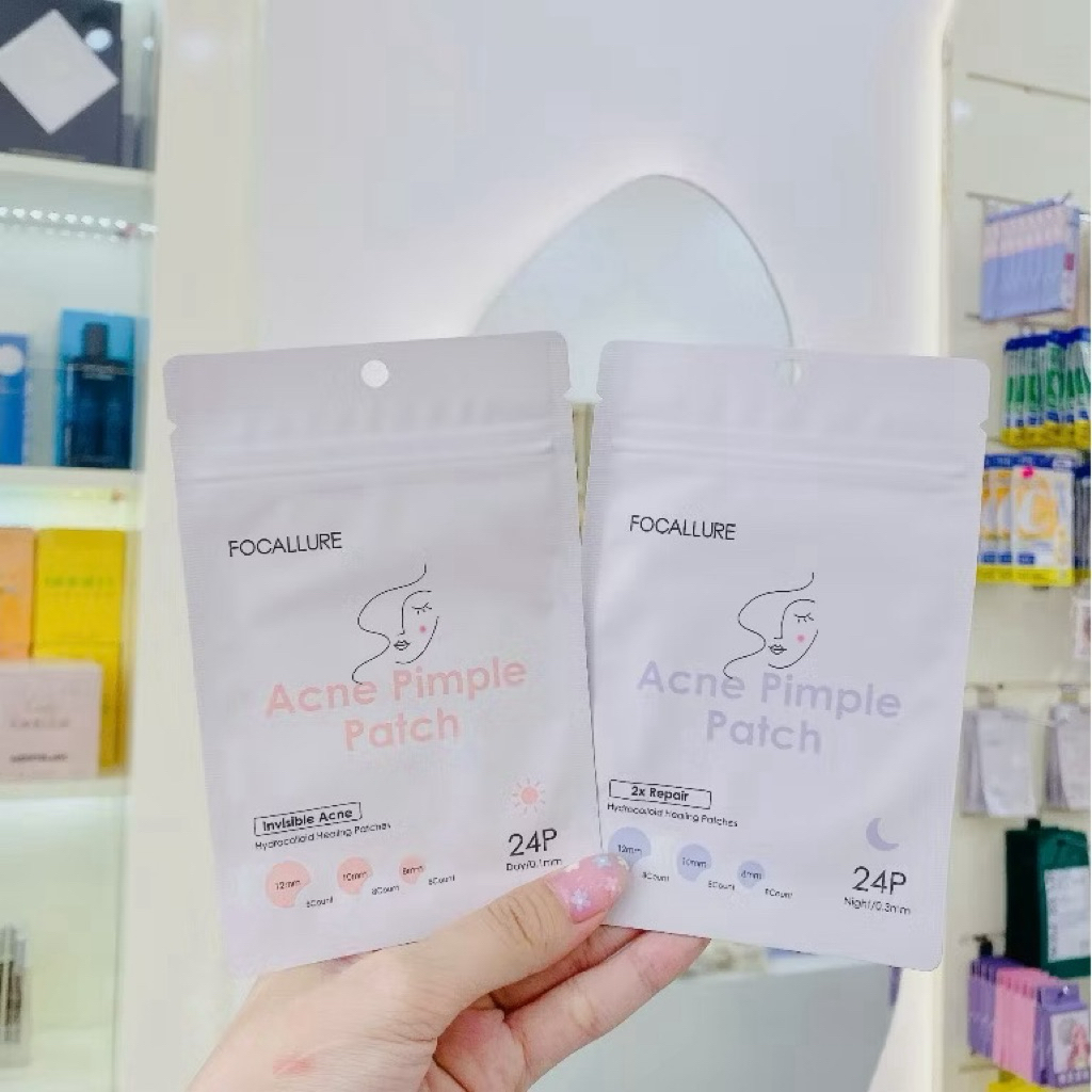 [FOCALLURE] Miếng Dán Mụn FOCALLURE Siêu Mỏng Trong Suốt Không Thấm Nước, Hỗ Trợ Giảm Sưng Viêm 24 miếng (FA186)