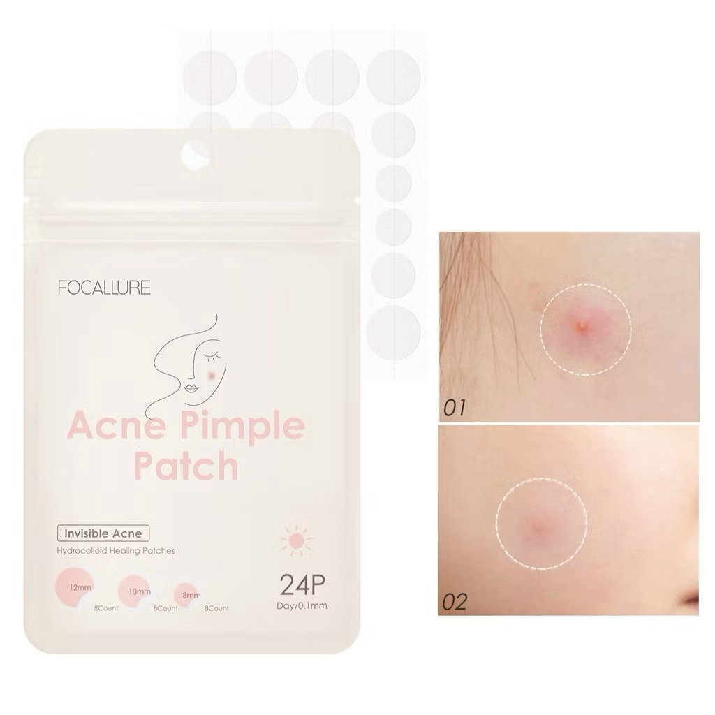 [FOCALLURE] Miếng Dán Mụn FOCALLURE Siêu Mỏng Trong Suốt Không Thấm Nước, Hỗ Trợ Giảm Sưng Viêm 24 miếng (FA186)