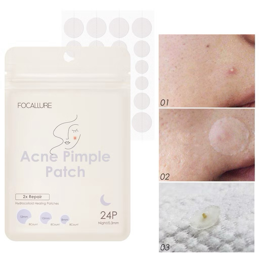[FOCALLURE] Miếng Dán Mụn FOCALLURE Siêu Mỏng Trong Suốt Không Thấm Nước, Hỗ Trợ Giảm Sưng Viêm 24 miếng (FA186)