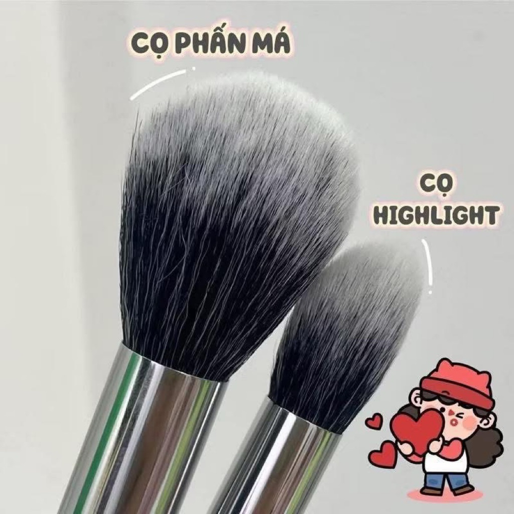 [FOCALLURE] Bộ 6 Cọ Trang Điểm FOCALLURE Đen Lông Mềm Mại (FA70)
