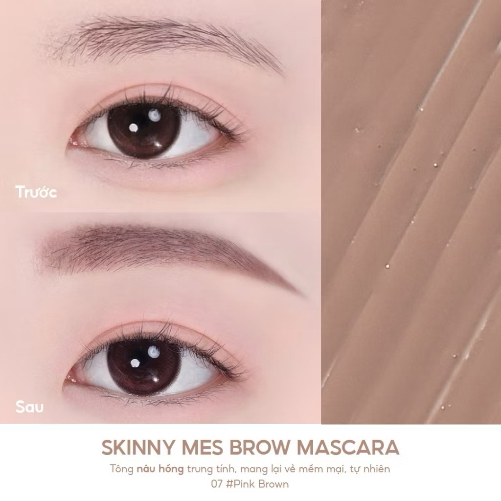 [LILYBYRED] Mascara Lông Mày Lâu Trôi LILYBYRED Skinny Mes Brow Mascara 3.5g (Hàng Công Ty)