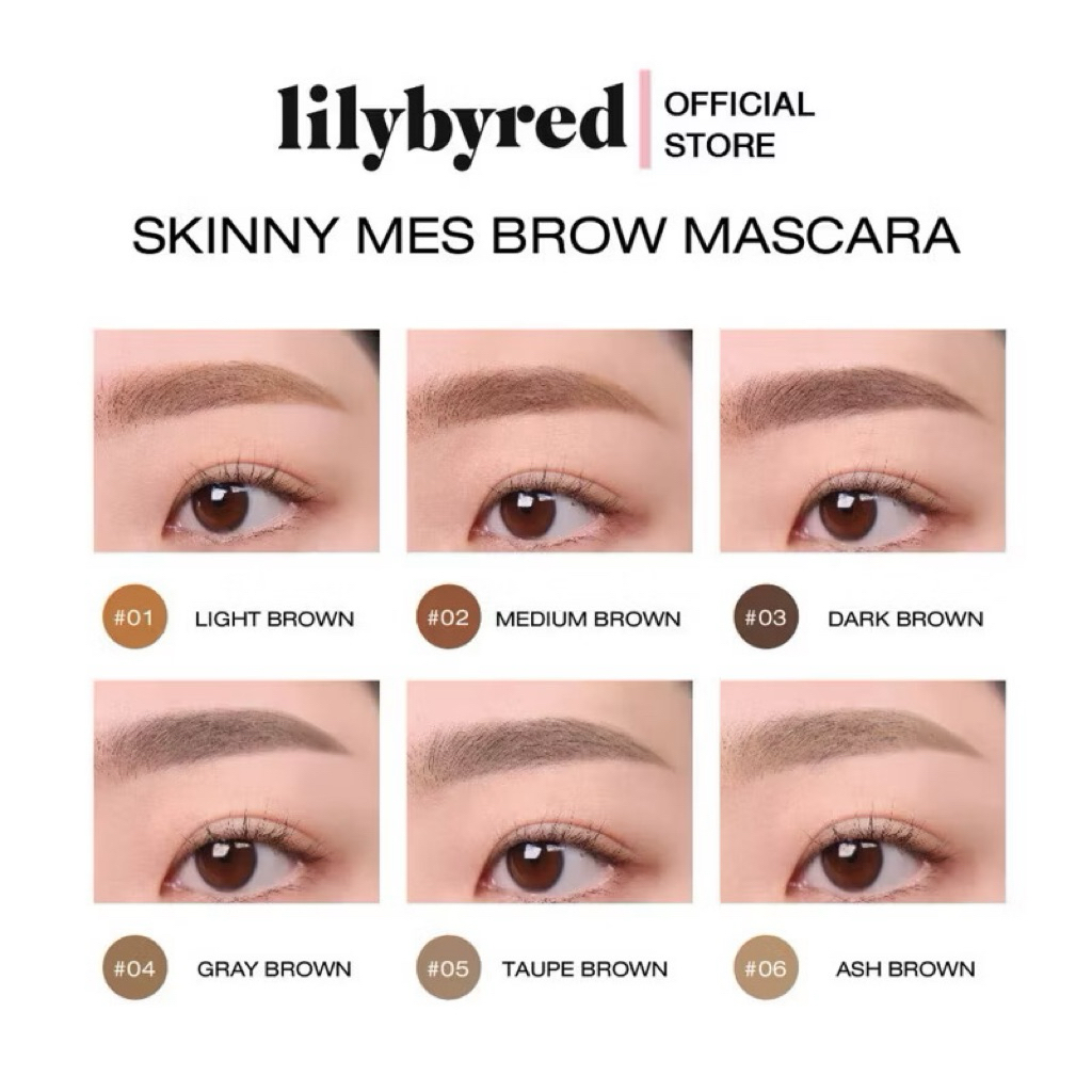 [LILYBYRED] Mascara Lông Mày Lâu Trôi LILYBYRED Skinny Mes Brow Mascara 3.5g (Hàng Công Ty)