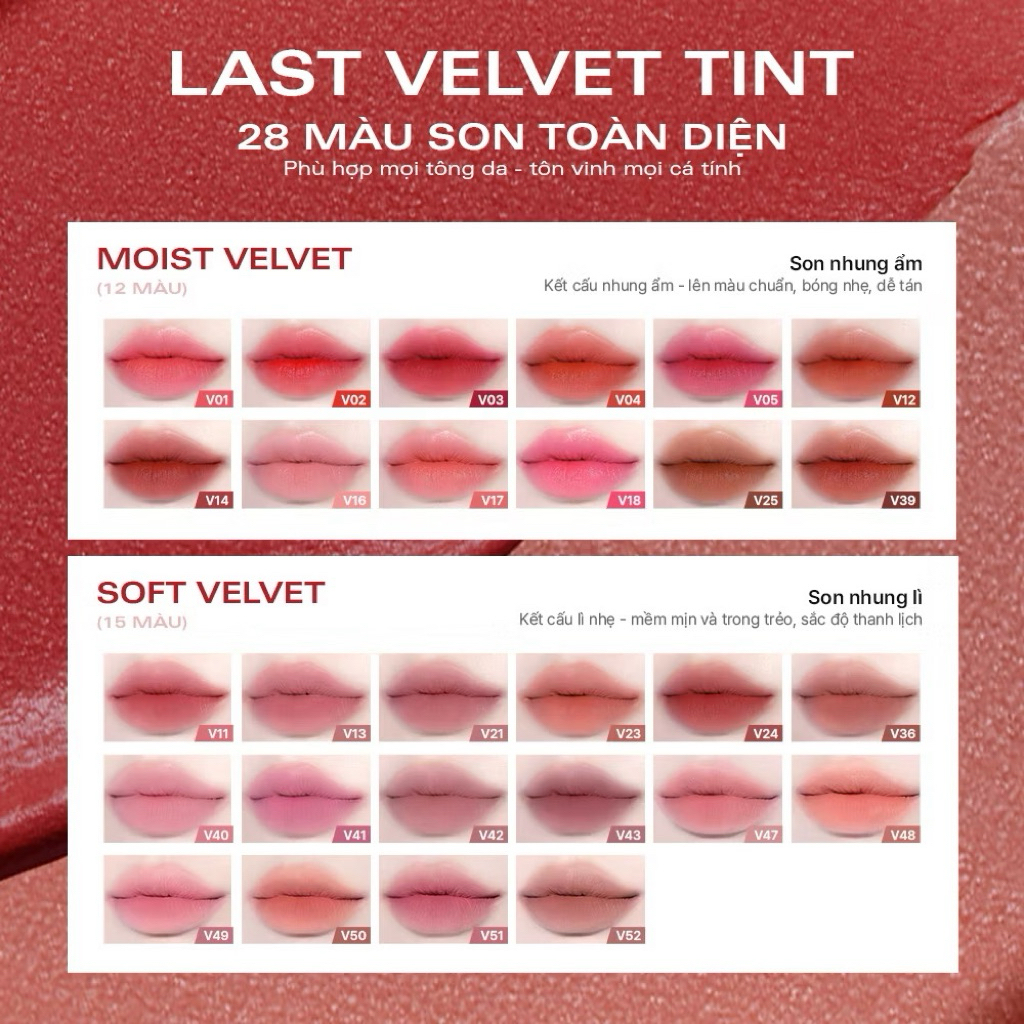 [FREE SHIP] Son Kem Bbia Last Velvet last lipstick chính hãng