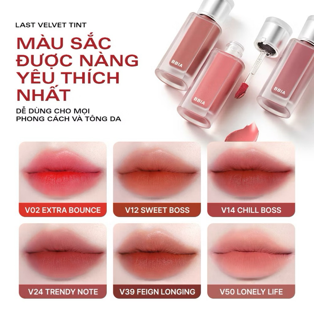 [FREE SHIP] Son Kem Bbia Last Velvet last lipstick chính hãng