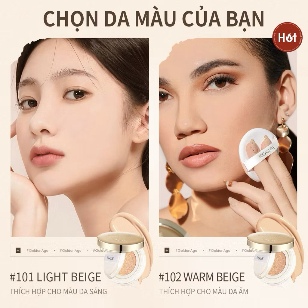 [FOCALLURE] Cushion Focallure BB lì chống thấm nước lâu trôi 12G (FA198)