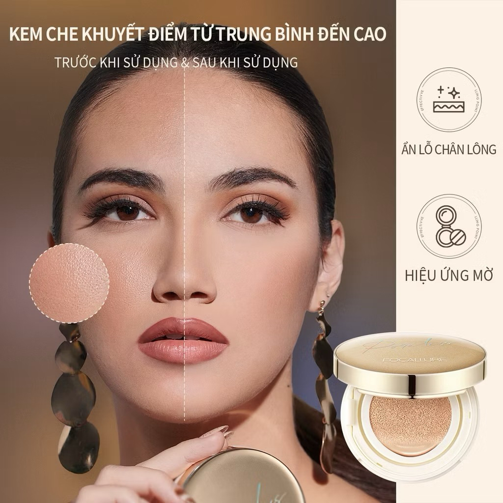 [FOCALLURE] Cushion Focallure BB lì chống thấm nước lâu trôi 12G (FA198)