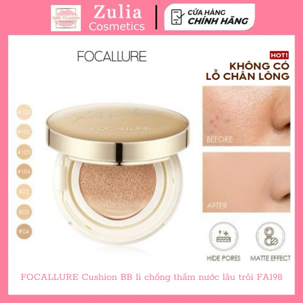 [FOCALLURE] Cushion Focallure BB lì chống thấm nước lâu trôi 12G (FA198)