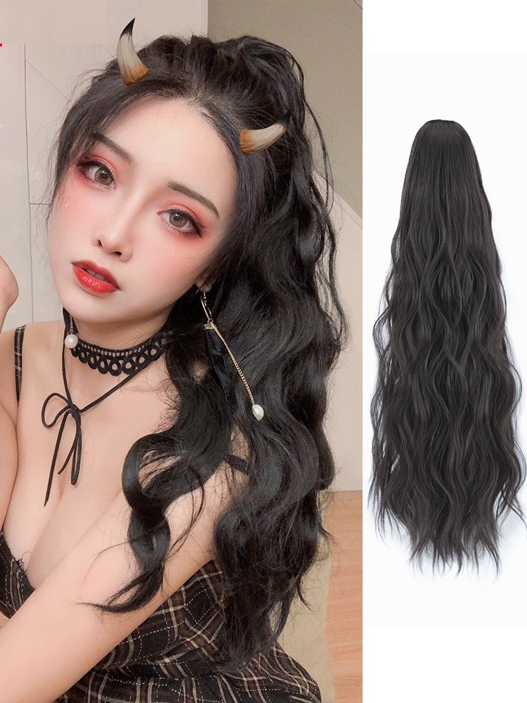 [SỈ TÓC GIẢ] Tóc Giả Ngoạm Sóng Xù Dài 55-60Cm Trẻ Trung – Kẹp Ngoạm Nhanh Gọn, Tóc Tơ Cao Cấp Như Thật Dễ Sử Dụng