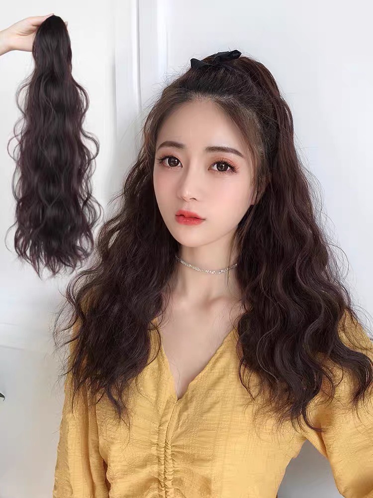 [SỈ TÓC GIẢ] Tóc Giả Ngoạm Sóng Xù Dài 55-60Cm Trẻ Trung – Kẹp Ngoạm Nhanh Gọn, Tóc Tơ Cao Cấp Như Thật Dễ Sử Dụng