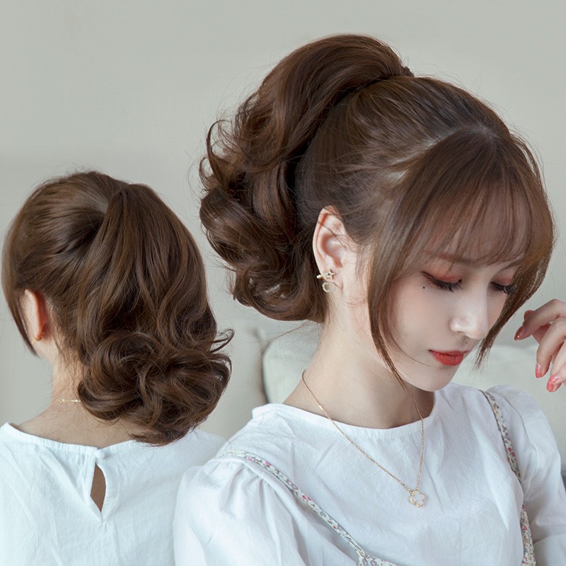 [SỈ TÓC GIẢ] Tóc Giả Ngoạm Xoăn Ngắn 25-30Cm/ Ngoạm Tóc Giả Cho Bé – Kẹp Ngoạm Nhanh Gọn, Tóc Tơ Cao Cấp Như Thật Dễ Sử Dụng
