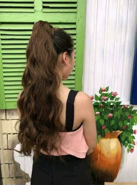 [SỈ TÓC GIẢ] Tóc Giả Ngoạm Sóng Xù Dài 55-60Cm Trẻ Trung – Kẹp Ngoạm Nhanh Gọn, Tóc Tơ Cao Cấp Như Thật Dễ Sử Dụng