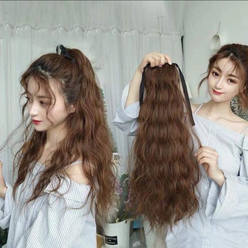 [SỈ TÓC GIẢ] Tóc Giả Cột Sóng Xù Năng Động – Tóc Buộc Đuôi Ngựa Xù Dài Trẻ Trung Mịn Như Tóc Thật, Dễ Sử Dụng