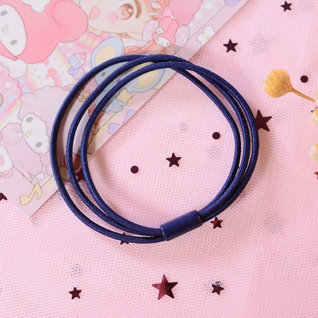 [SỈ TÓC GIẢ] Set 100 Dây Chun Cột Tóc Màu Đen Co Giãn Tốt – Chun Buộc Tóc Bản To Siêu Bền Không Đau Tóc