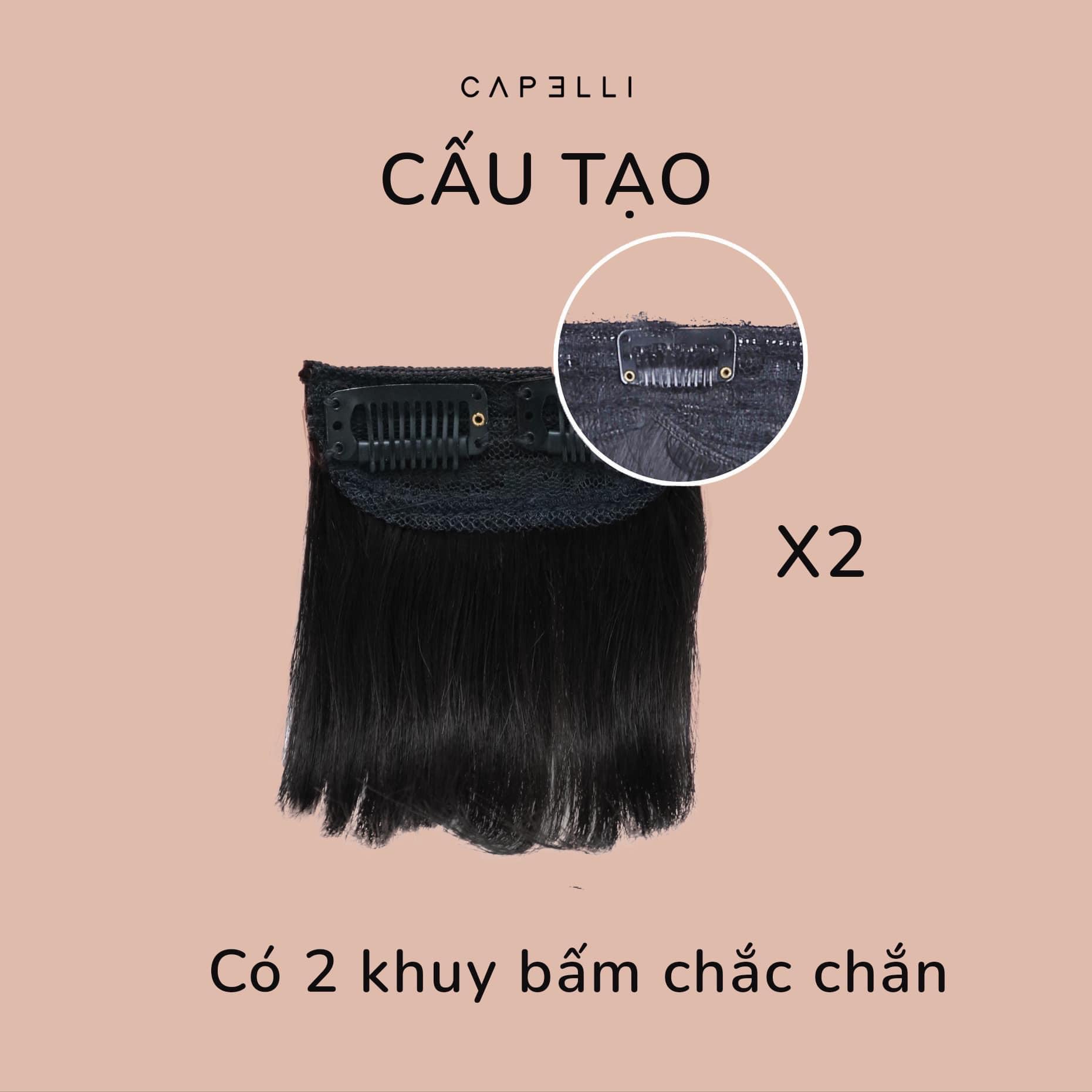 Tóc Giả Phím Phồng Mini 10cm – Kẹp Phồng Tạo Độ Dày Tự Nhiên, Giấu Mỏng Tóc Hiệu Quả