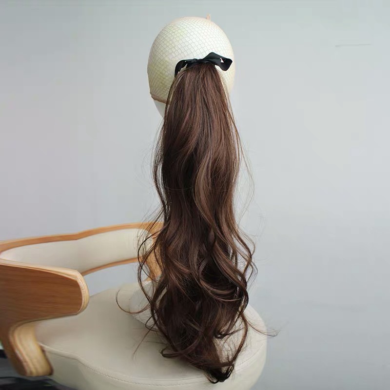 [SỈ TÓC GIẢ] Tóc Giả Cột Xoăn Tự Nhiên – Tóc Buộc Đuôi Ngựa Xoăn Dài Mịn Như Tóc Thật, Dễ Sử Dụng
