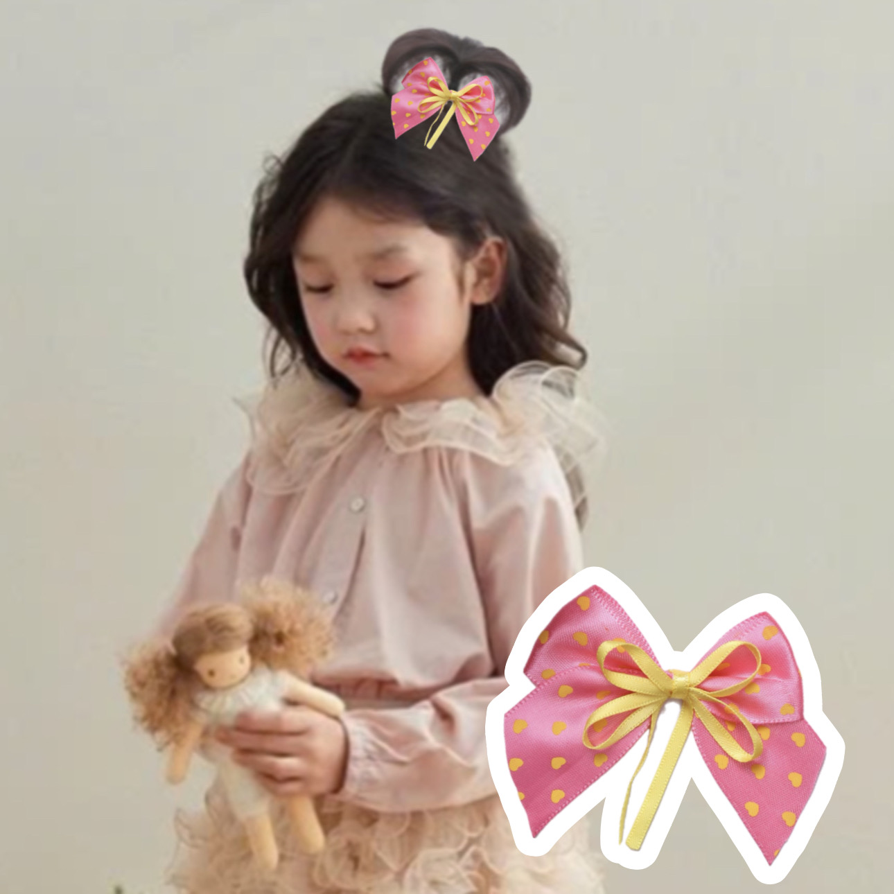 [SỈ TÓC GIẢ] Kẹp Tóc Nơ Cho Bé Cao Cấp - Chỏm Tóc Cây Dừa Siêu Xinh Cho Bé Gái - Phụ Kiện Tóc Trẻ Em Sỉ Toàn Quốc