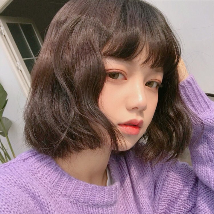 Tóc Giả Nguyên Đầu Sóng Xù Ngắn Vic Xù Có Da Đầu Mái Thưa Tóc Bộ Lưới Hoa Cao Cấp Mềm Mịn Tự Nhiên Như Tóc Thật