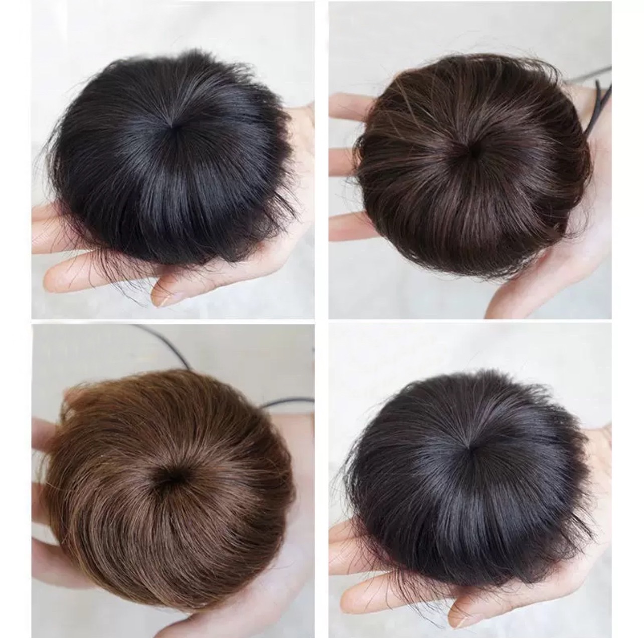 Búi Tóc Giả Tròn/ Búi Tóc Củ Tỏi Tự Nhiên – Búi Tóc Giả Dây Rút Cao Cấp, Giống Tóc Thật, Dễ Sử Dụng