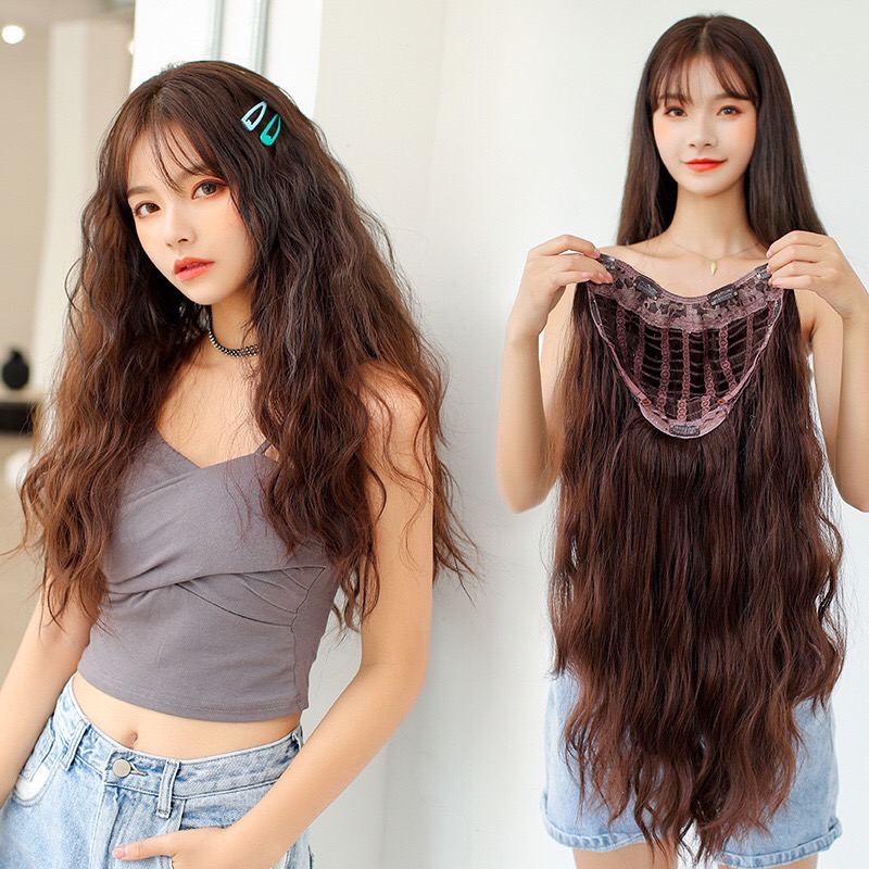Kẹp U Tóc Giả Cao Cấp Siêu Dày 7 Kẹp – Tơ Mềm Tự Nhiên, Lưới Hoa Co Giãn, Full 6 Màu Hot Trend