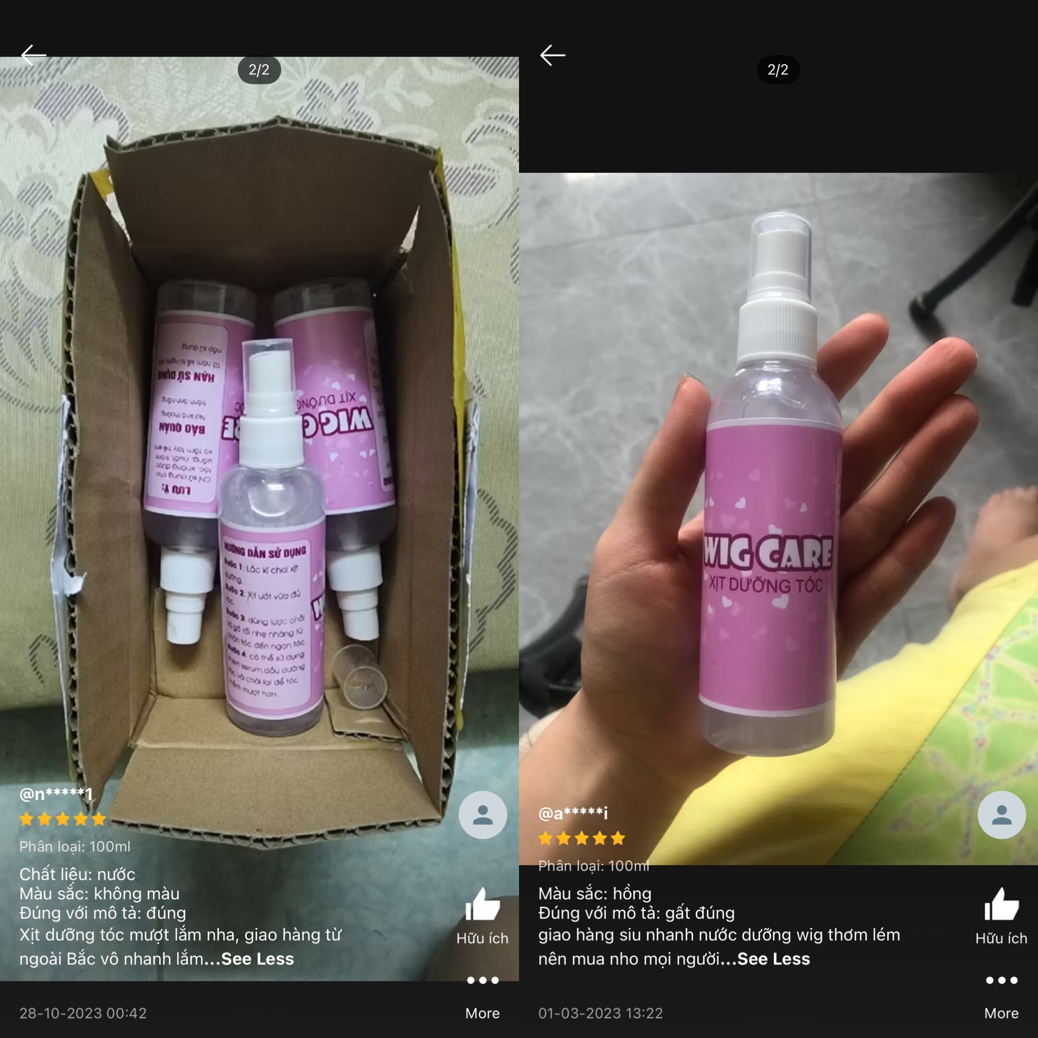 Xịt Dưỡng Tóc Giả Cao Cấp 50ml / 100ml – Dưỡng Mềm, Gỡ Rối, Giữ Form Tóc Giả Bền Đẹp – Chai Xịt Tiện Dụng Sỉ Toàn Quốc