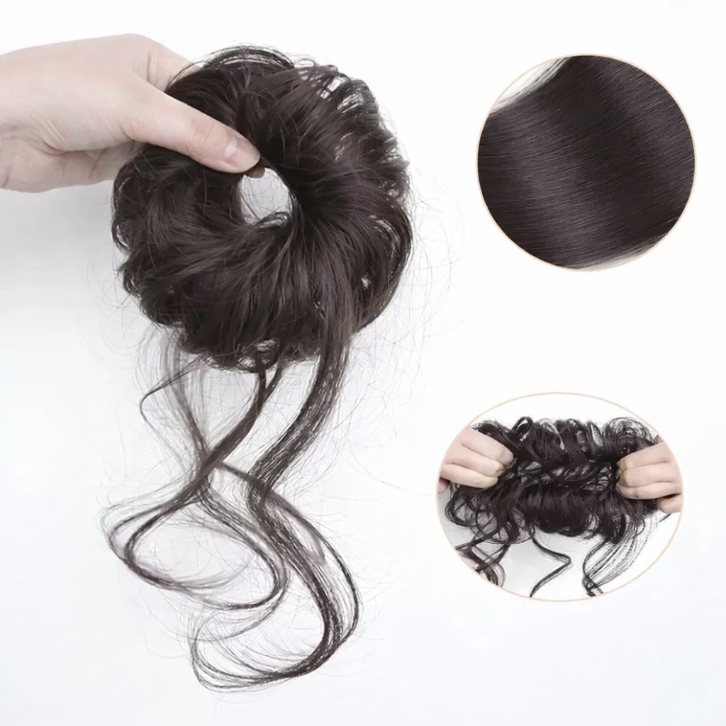 Tóc Giả Búi Xoăn Lơi Dạng Cột Cao Cấp – Búi Tóc Giả Tơ Mềm Tự Nhiên, Dễ Dùng, Gọn Nhẹ, 4 Màu Hot