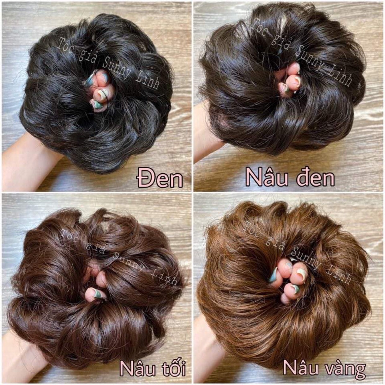 Tóc Giả Búi Xoăn Dạng Cột Cao Cấp – Búi Tóc Giả Tơ Mềm Tự Nhiên, Dễ Dùng, Gọn Nhẹ, 4 Màu Hot