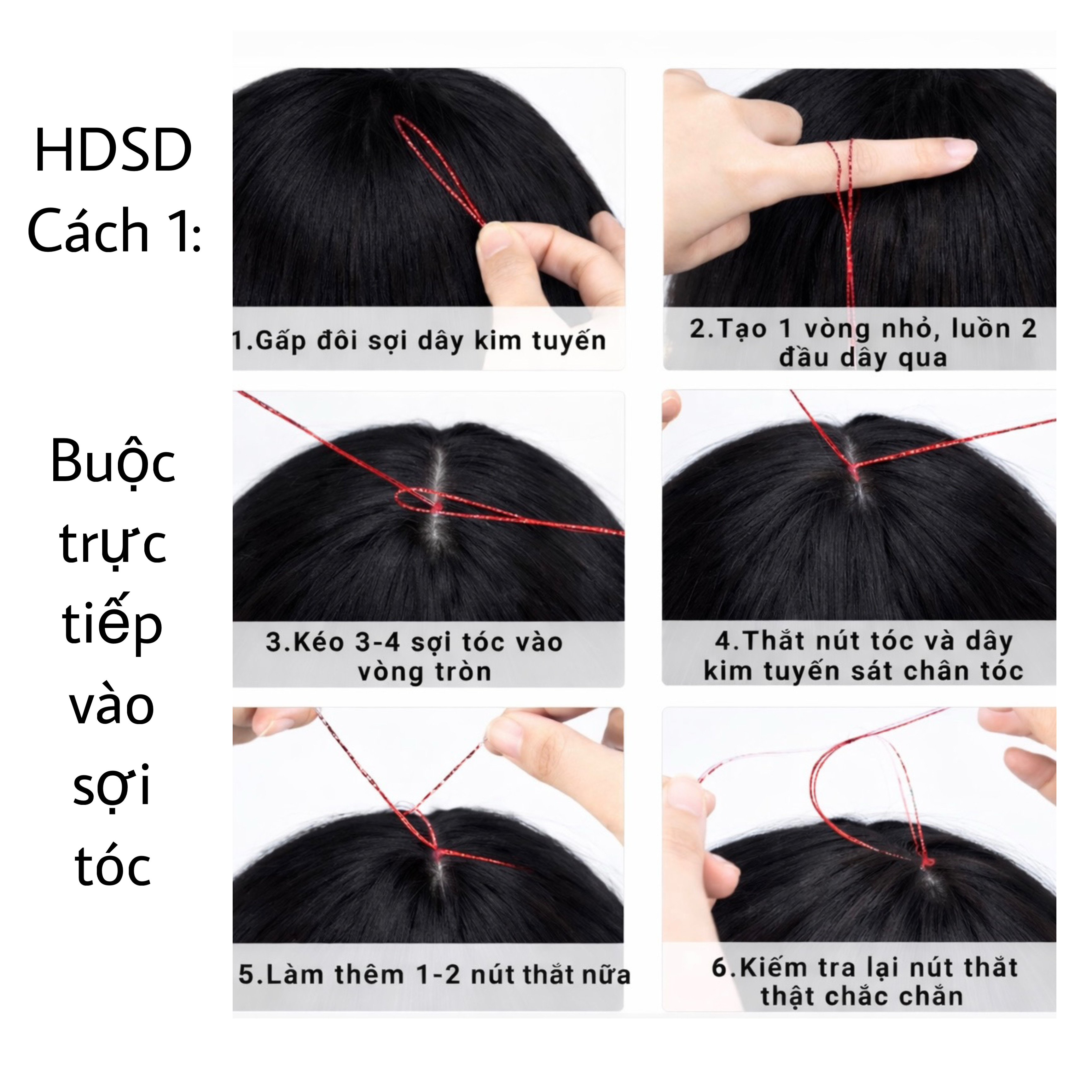 Set 200 Sợi Kim Tuyến Highlight Nối Tóc Lấp Lánh – Buộc Nhanh Không Gãy Rụng, Tái Sử Dụng Nhiều Lần