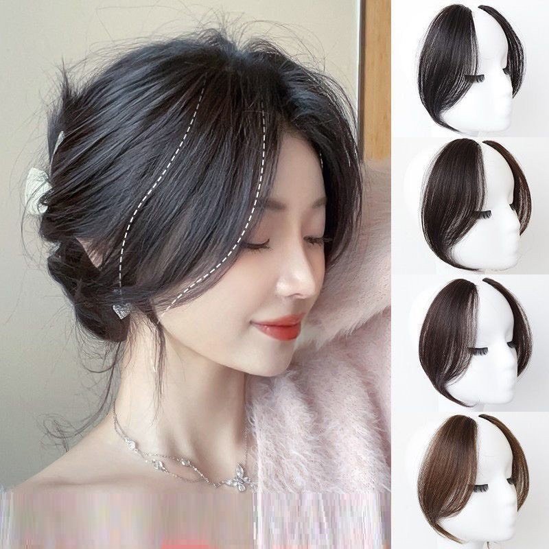 Tóc Giả Mái Dài Layer Kẹp Cao Cấp – Mái Tỉa Lơi & Mái Tự Nhiên, Tơ Mềm Như Tóc Thật, Phong Cách Hàn Quốc