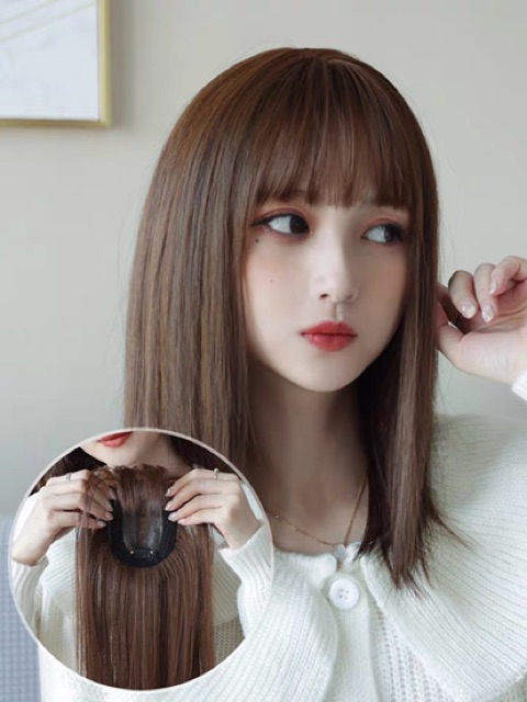Tóc Giả Phủ Hói Phủ Bạc Đỉnh Đầu Có Mái 4D Cao Cấp – Mái Che Đỉnh Tự Nhiên, Tơ Mềm Như Tóc Thật, Kẹp Chắc Không Lộ