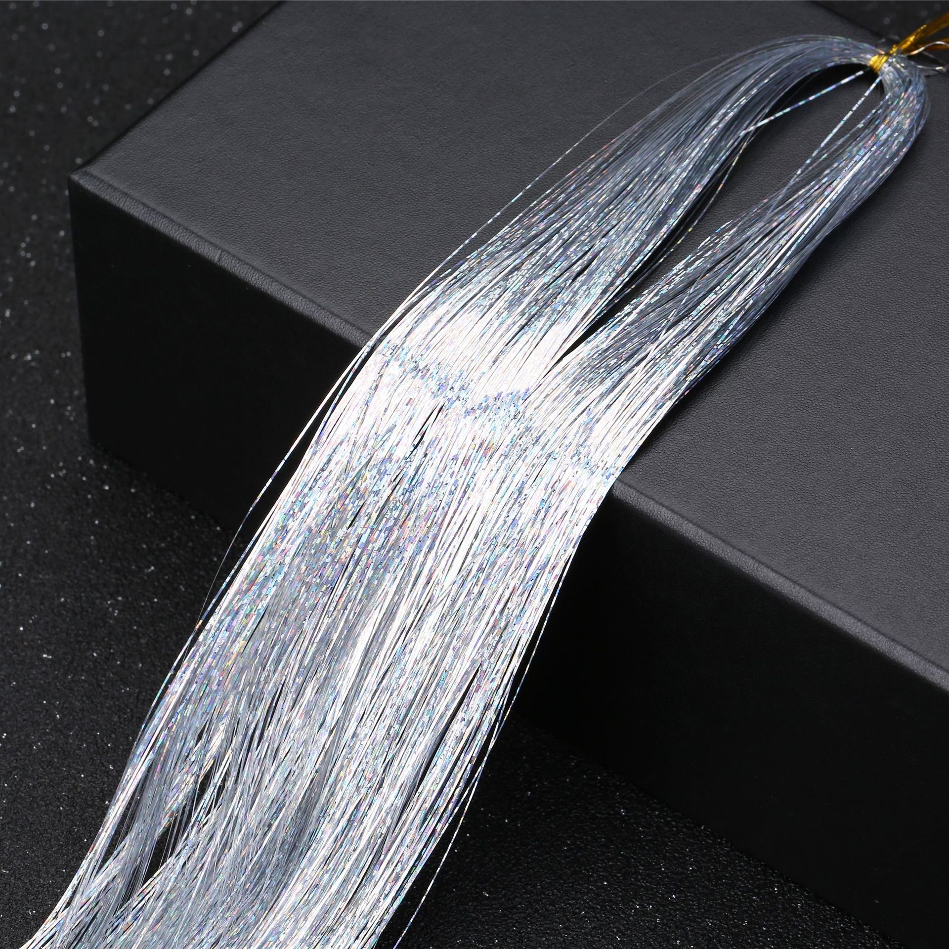Set 200 Sợi Kim Tuyến Highlight Nối Tóc Lấp Lánh – Buộc Nhanh Không Gãy Rụng, Tái Sử Dụng Nhiều Lần