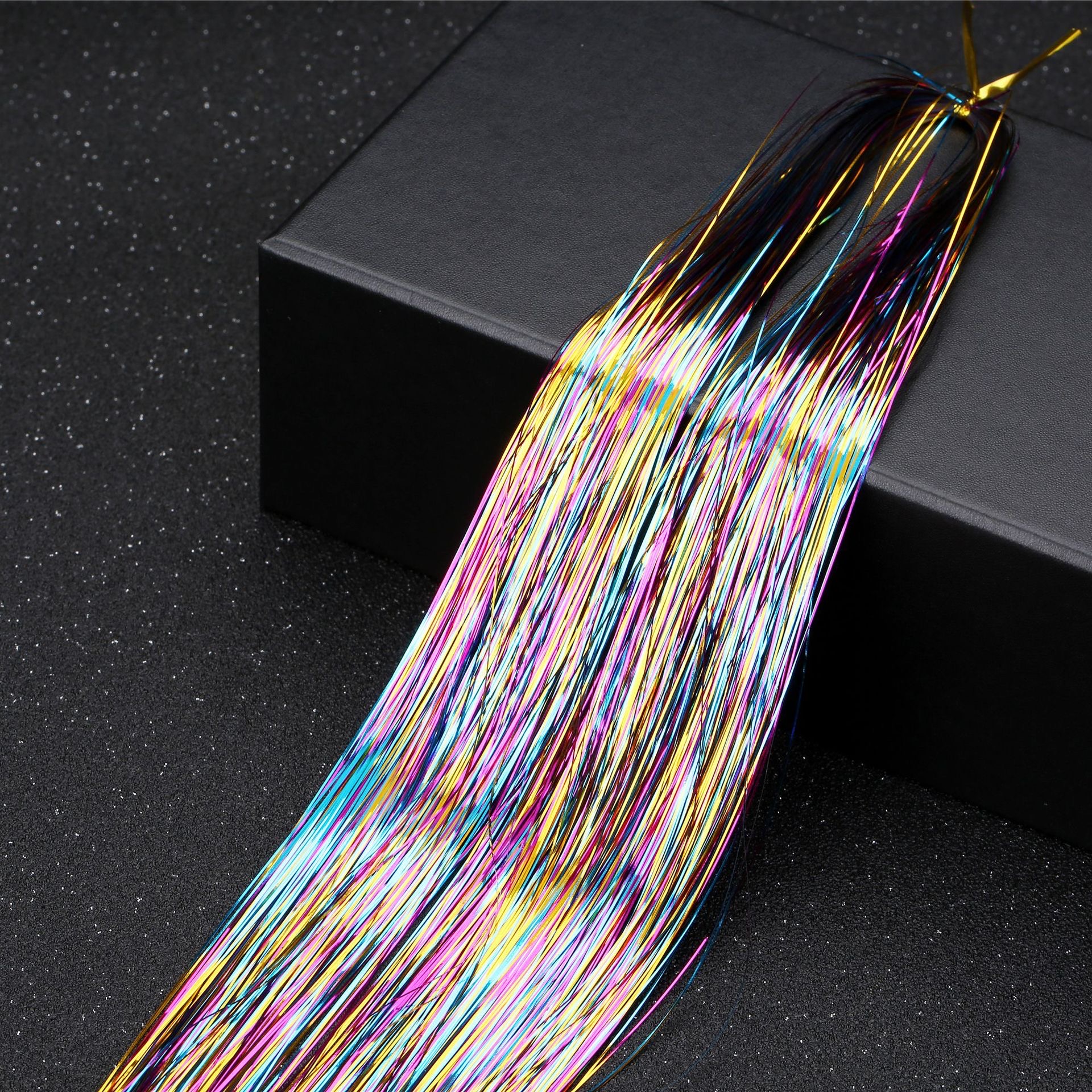 Set 200 Sợi Kim Tuyến Highlight Nối Tóc Lấp Lánh – Buộc Nhanh Không Gãy Rụng, Tái Sử Dụng Nhiều Lần