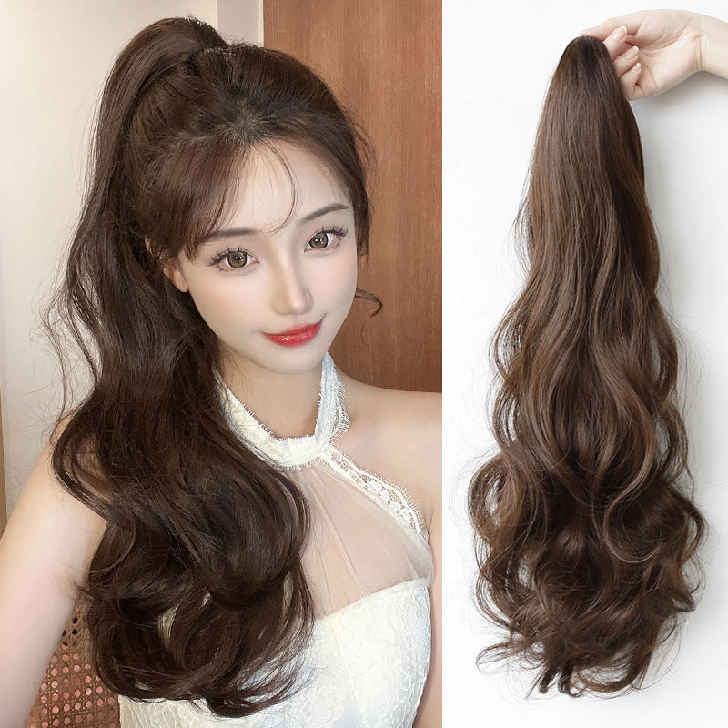 [SỈ TÓC GIẢ] Tóc Giả Ngoạm Xoăn Dài 55-60Cm Sang Trọng – Kẹp Ngoạm Nhanh Gọn, Tóc Tơ Cao Cấp Như Thật Dễ Sử Dụng