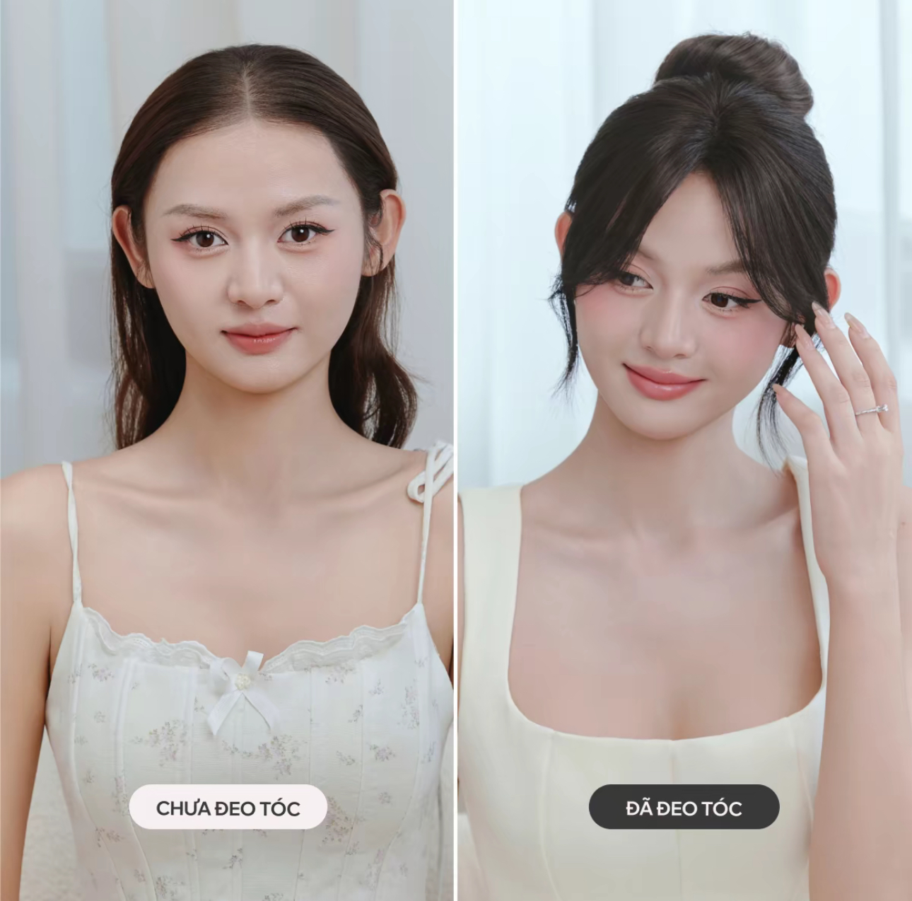 Tóc Giả Mái Dài Layer Kẹp Cao Cấp – Mái Tỉa Lơi & Mái Tự Nhiên, Tơ Mềm Như Tóc Thật, Phong Cách Hàn Quốc