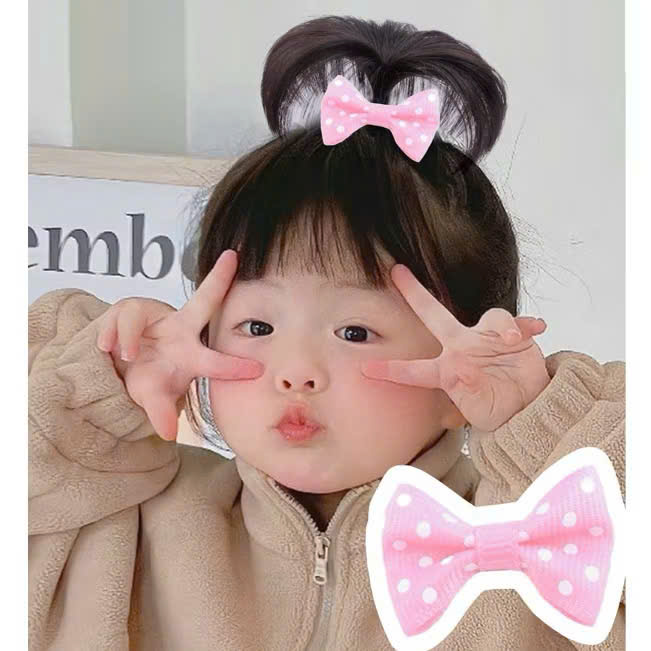 [SỈ TÓC GIẢ] Kẹp Tóc Nơ Cho Bé Cao Cấp - Chỏm Tóc Cây Dừa Siêu Xinh Cho Bé Gái - Phụ Kiện Tóc Trẻ Em Sỉ Toàn Quốc