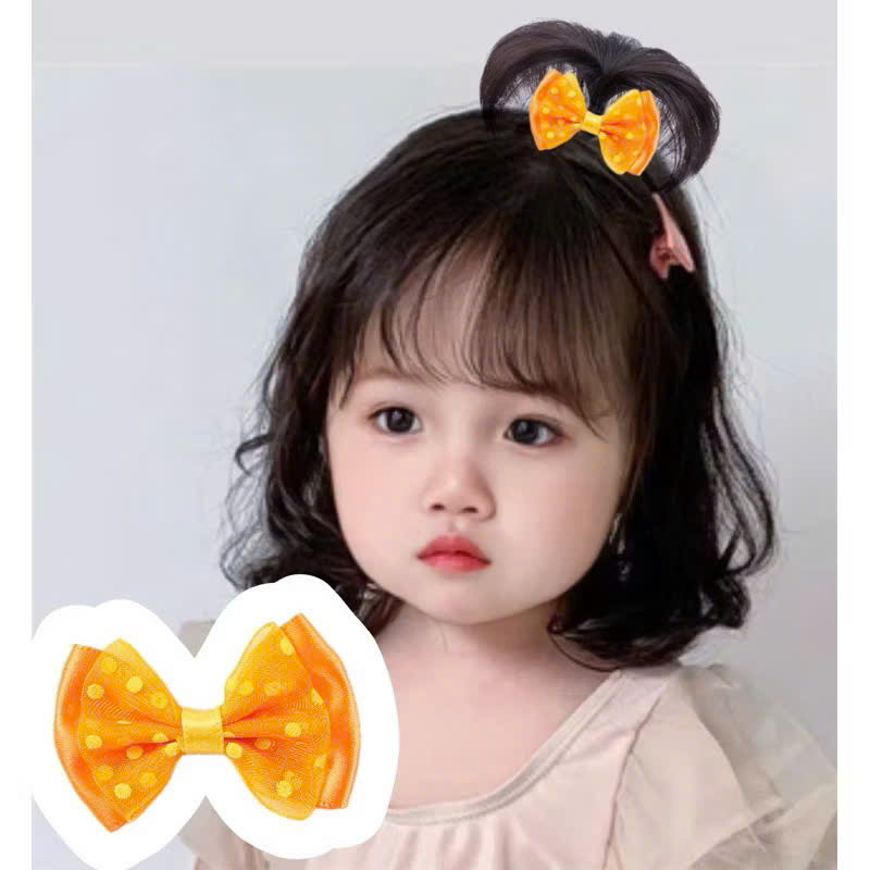 Kẹp Tóc Nơ Cho Bé Cao Cấp - Chỏm Tóc Cây Dừa Siêu Xinh Cho Bé Gái - Phụ Kiện Tóc Trẻ Em Sỉ Toàn Quốc